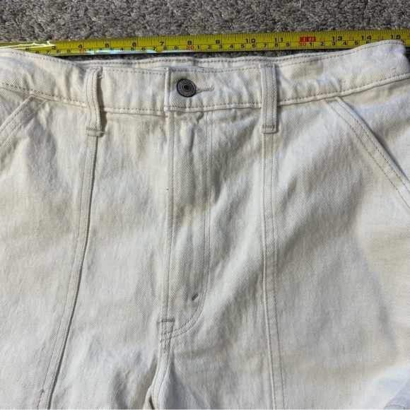 🎆 Abercrombie & Fitch AF 90s Straight Ultra High Rise Carpenter Jeans cream 30 - Picture 7 of 11